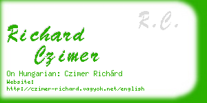 richard czimer business card