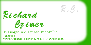 richard czimer business card